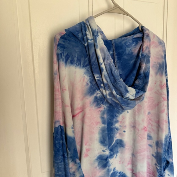 Love Yourself Tie Dye Hoodie light weight 2X Butterfly - Picture 8 of 10